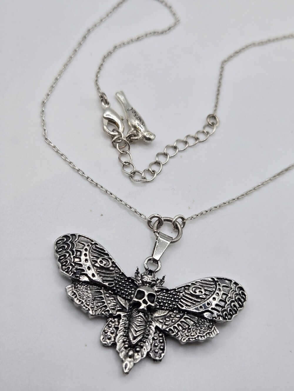 Death Head Hawk Moth Choker Necklace Gothic Fairy Grunge Butterfly 90s Y2k